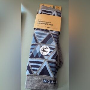 Burton Men's Performance Midweight Socks Size Large Slate Heather